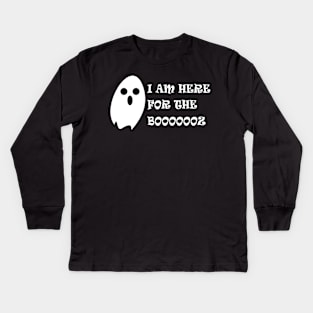 I am here for the Booooz Kids Long Sleeve T-Shirt